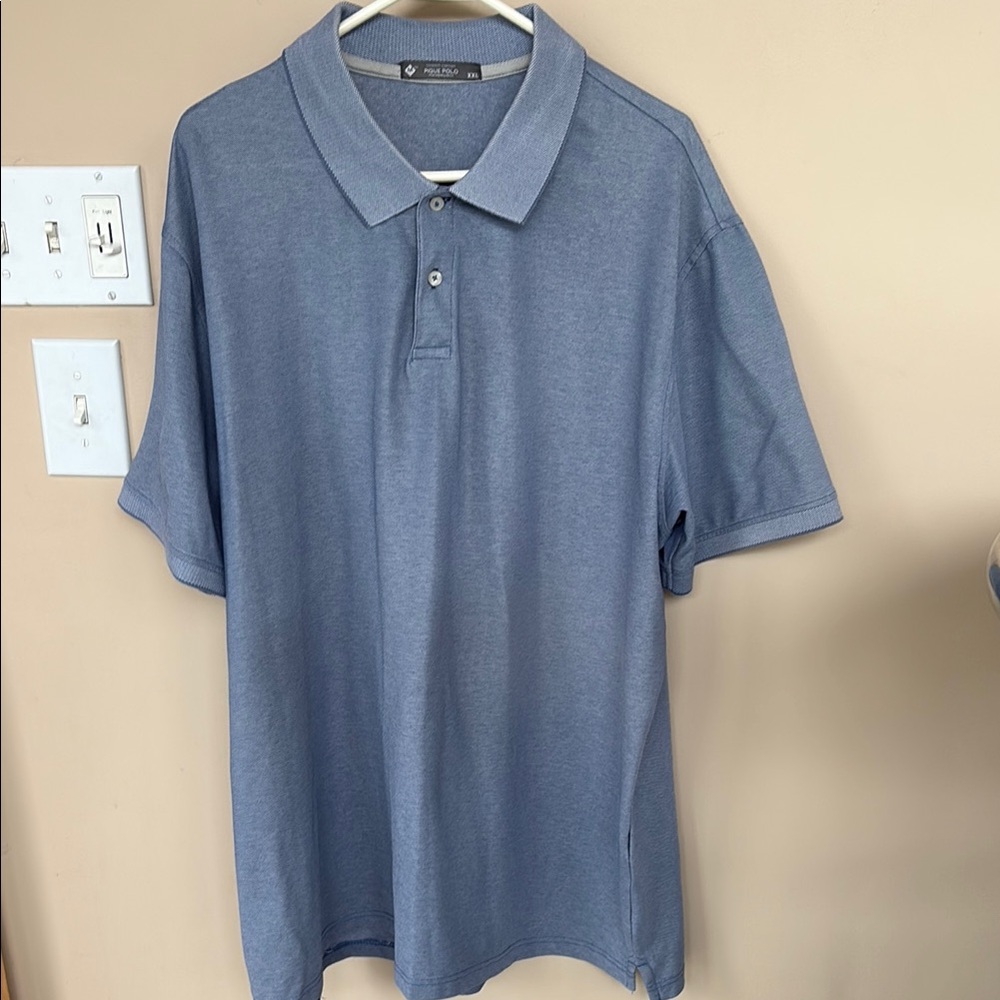 PGA Tour Blue Polo Shirt Classic Style